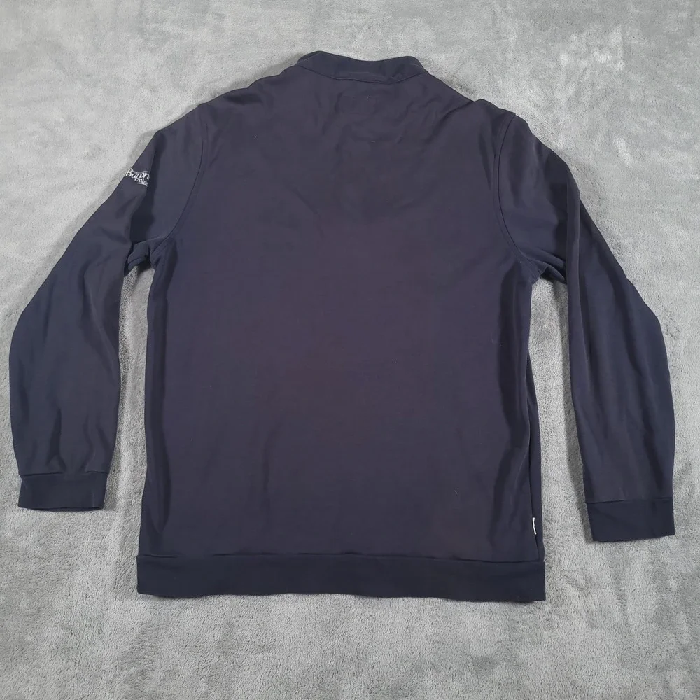 Linksoul Pullover Mens Medium Dark Grey Quarter Zip Cotton Bayonet Black Horse